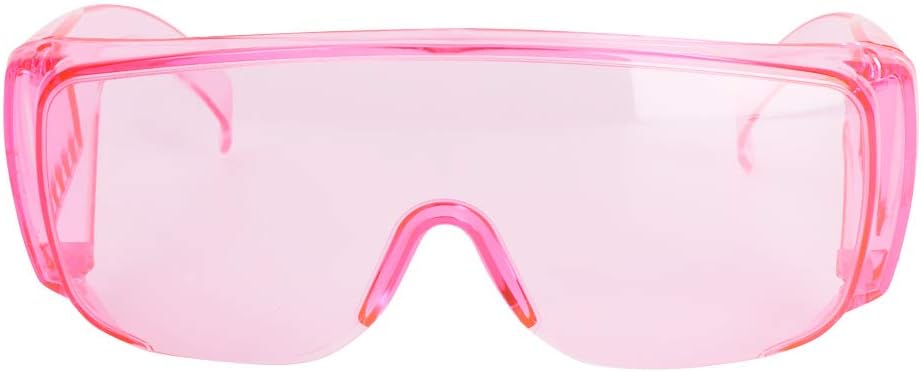 Safety Goggle,Protective Anti Fog Clear Wear Labour Working Workplace Eyewear Glasses Eye Protection(pink)