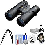 Nikon Monarch 5 12x42 ED ATB Waterproof/Fogproof Binoculars with Case + Harness + Smartphone Adapter + Cleaning Kit