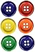 Blumenthal Lansing Larger Round Buttons, 6 Pack All One Size and Style, Colors Included Blue, Red, Orange, Yellow and Green