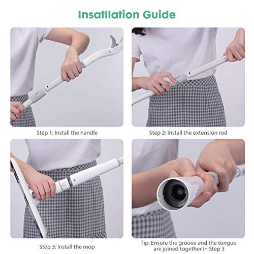Homitt Upgraded Spray Mop for Hardwood Floor Cleaning, 360 Degree Rotation Dry and Wet Mop with 350 ml Water Tank for Cleaning Floor and Tile, 3 Washable and Reusable Microfiber Floor Mop Pads
