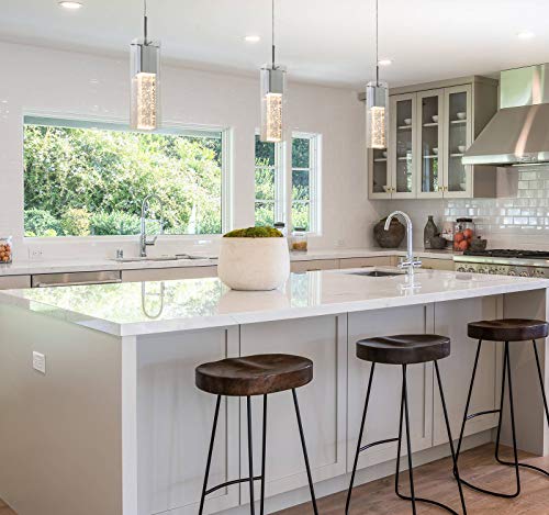 Comprar XiNBEi Iluminación colgante, cromo moderno 1 luz Mini vidrio