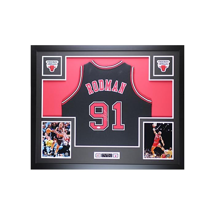 Buy Dennis Rodman Autographed Black Chicago Bulls Jersey Beautifully
