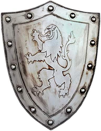 Amazon 中世のシールド シールド像の壁掛け装飾ナイト刀と盾のビンテージアイロンコスプレの装飾 置物 オブジェ オンライン通販