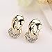 18K Gold Plated Spiral Jewelry Sets For Women Wedding Party Crystal Necklace Earrings Bracelet Rings