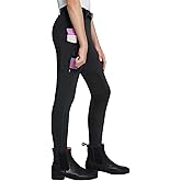 baleaf Girls Riding Pants Kids Equestrian Breeches Knee-Patch Zip Pocket Horseback Tights