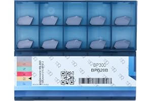 CDBP GTN-3 (SP300) Grooving Carbide Inserts Fit for SPB326/332 Cutting Off Lathe Tools, PVD Coated, 10 Pcs