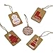 Christmas Kraft Paper Gift Tags with Jute Twine for Gift Wrapping Packaging, Set of 50