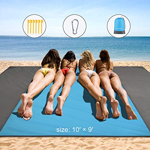HAMSWAN Beach Blanket, Waterproof and Sand Free Beach Blanket
