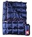 Horizon Hound GR-20 Down Camping Blanket - Outdoor Travel Quilt, Blue | Insulated, Lightweight & Warm Gear for Sleep, Camping, Stadium, Hiking & Festivals | Water Resistant, Packable & Compact