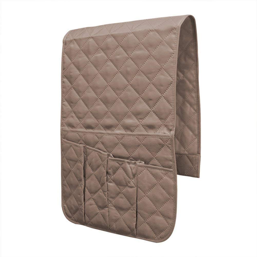 Eamay Sofa Armrest Storage Organizer Save Space Storage Bag,Fits for Phone, IPad, Books, Magazines, TV Remote Control(Beige)