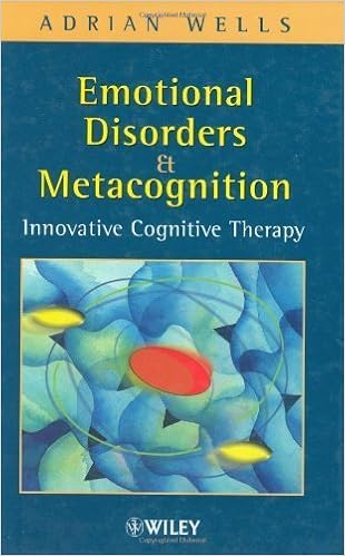 Emotional Disorders And Metacognition Innovative Cognitive Therapy By Adrian Wells 2000 10 31 Adrian Wells Amazon De Bucher