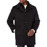 Adam Baker Men's Wool Coat | Classic Fit, Single-Breasted Overcoat | Big and Tall Winter Coats for Men | Wool Blend Jacket