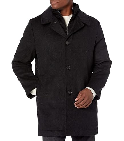 Leather Jacketz Men's Black Wool Coat - Double Breasted Winter