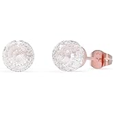 HETICA Crystal Earrings for Women, Austrian Crystal Ball Earrings 925 Sterling Silver Earrings Hypoallergenic Stud Earrings Birthday Anniversary Valentine's Day Mother's Day Gift