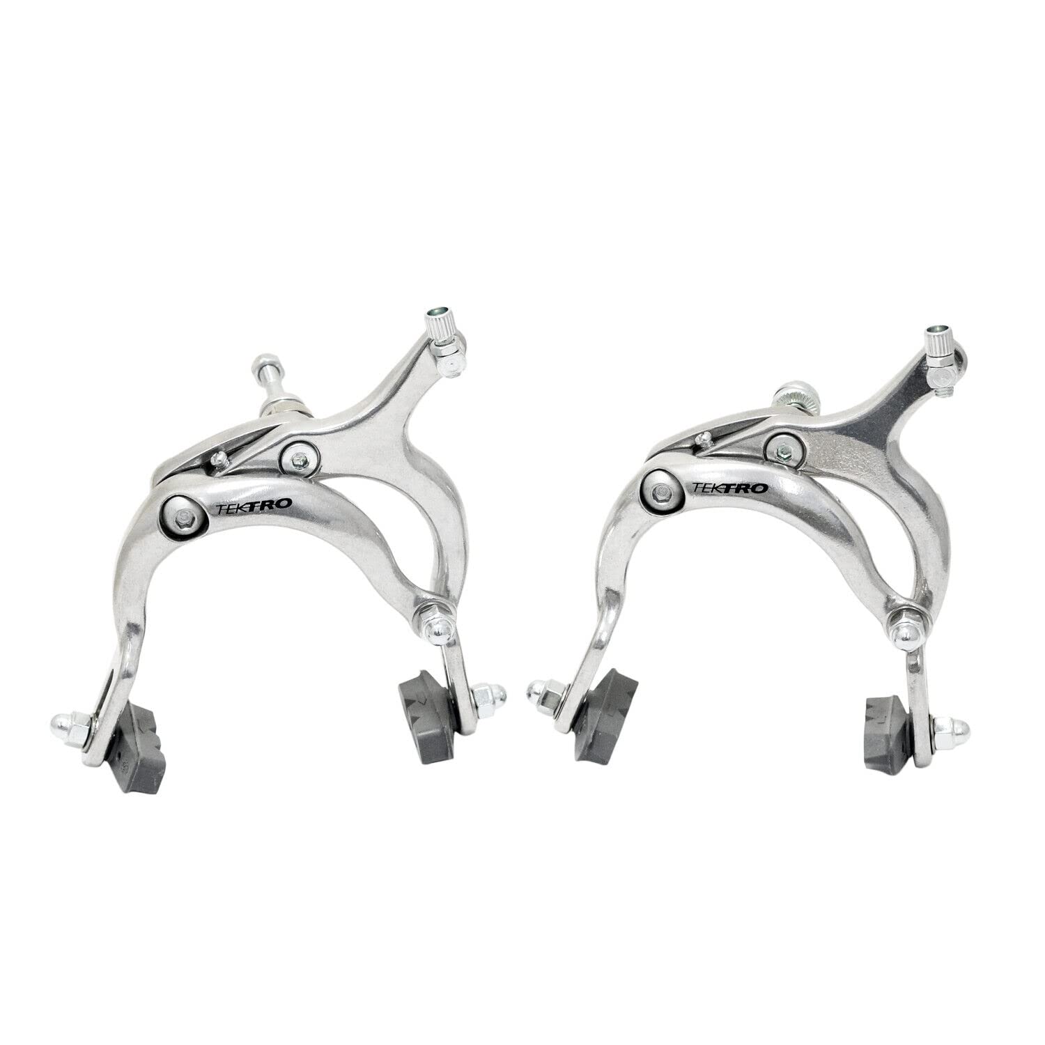 Tektro 900C Road Calipers Brake Set Dual Pivot 72-92mm Nutted Mount, Silver, MH2649