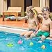 iBaseToy Fishing Game Toys for Toddlers, Colorful Floating Bath Toys with Water Track, Fishes, 2 Fish Poles and More - Bathtub, Yard or Pool Party Fish Toy Game Set for Kids Boys Girls