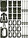Tatuo 30 Pieces Tactical Gear Clip Strap for Molle Backpack Webbing Attachments D Ring Hook Tactical Vest Belt (Style E)