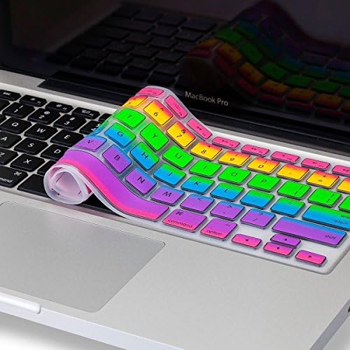 ECellStreet ™ Silicone Compact Keyboard Skin Guard Cover Compatible for MacBook Retina 12 Inch -Rainbow
