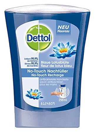 Dettol Recharge De Savon Pour Distributeur No Touch Fleur De Lotus Bleu 250ml