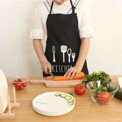 100% Cotton Cooking Kitchen Aprons Restaurant Apron for Women Men Chef,Waterproof Kitchen Apron with Big Pockets Adjustable Bib for Cooking, Crafting, Gardening Restaurant 5 Color