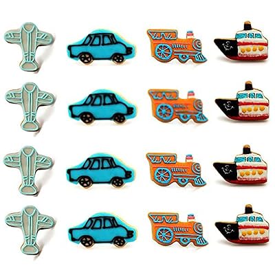 2015 Limited Pizza Macaron Fondant 4 Pcs/lot Car Airplane Boat Shape Cookie Cutter Stainless Steel Mold For Biscuit Baking Tools