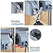 Pack of 2 Mop and Broom Holder Wall Mount Storage with 6 Foldable Hooks, Heavy Duty Garage & Garden Tools Hanger Rack, Commercial Kitchen Closet Wall Organizer (18 Months Warranty)