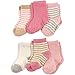 Touched by Nature Baby Organic Cotton Socks, Girl Stripes, 12-24 Months