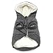 SELMAI Fleece Dog Hoodie Winter Coat for Small Boy Dog Cat Puppy Cotton Hooded Jacket Chihuahua Clothes Grey S