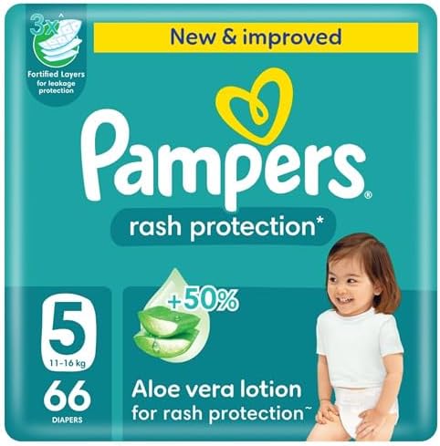 Pampers Rash Protection, Size 5, 11-16 kg, Jumbo Pack, 66 Diapers price ...