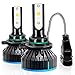 VoRock8 9012 6400LM Led High Beam Light, Low Beam Headlight, Dual Beam Headlights for Projector Headlamps, Halogen Stock Replacement, 6500K Xenon White, 1 Pair