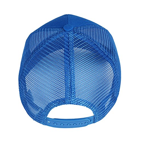 Sportoli8482; Adult and Kids Cotton Blend and Mesh Snapback Trucker Baseball Cap Hat - Royal