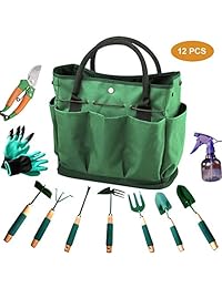 Urban Deco - Bolsa de herramientas para jardín con 7 herramientas de mano