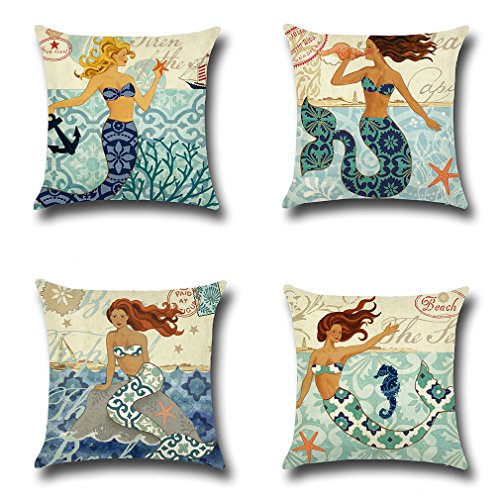 beach decor throw pillows