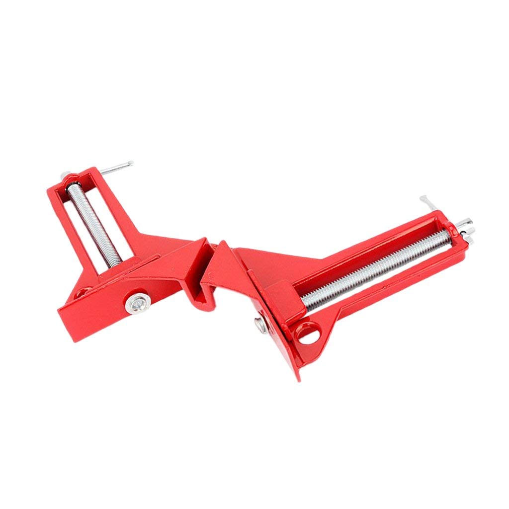 Techpugg Profeesional 90 Degree Right Angle Miter Corner Clamp Capacity Picture Frame Jig, 3 Inches (Red)