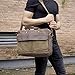 Briefcase for Men,Messenger Bag for Men,15.6inch Laptop Lugagge Carry On Tote,Canvass Computer Large Satchel Shoulder Bags,Vintage Leather Handbag Waterproof for Travel Brown