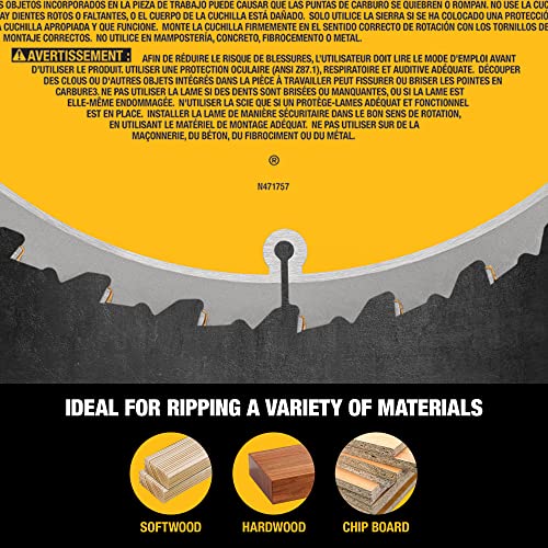 DEWALT 12Inch Miter Saw Blade, Crosscutting, Tungsten Carbide, 80