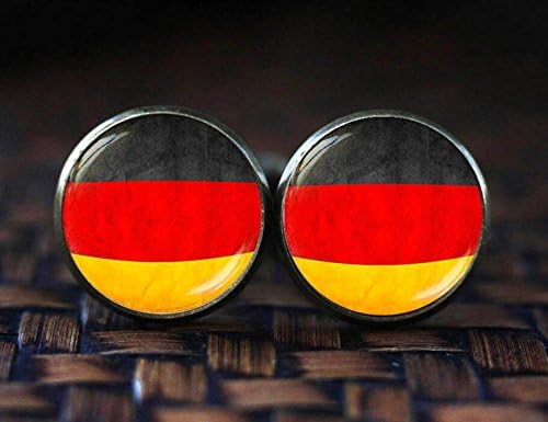 Germany Flag cufflinks, Flag of Germany cufflinks, German Flag, Flag cufflinks, Dutchland Berlin cufflinks, Germany Patriotic gift