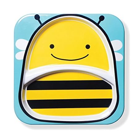 Skip Hop Zoo Divided Melamine Plate-Bee (Yellow/Blue)