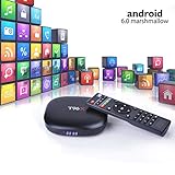 M9C Pro Android TV Box 6.0 4K Amlogic S905X Chipset-Quad Core Support Ultra-Fast Smart TV Box (Black 1G + 8GB)