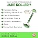 3 Pack - 3 in 1 Jade Rolling Kit - 2x Natural Jade Roller with Gua Sha Scraping Tool Anti Aging and Lymph Drainage for Face, Eye, Neck, Body For Lymphatic Massage, Wrinkles, Puffiness, and Fine Line