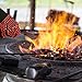 BBQ Grill Gloves [1472℉ NEWEST] EN407/EN420 CE Heat Resistant - Oven Silicone Glove Fireproof for Smoker Baking - High-temp Barbecue Grilling Potholders - Heat-insulated Cooking Mitt, X-Long