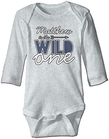 CKS Wild One First Birthday Unisex Baby 100% Cotton Long Sleeve Romper Clothes Outfits Ash