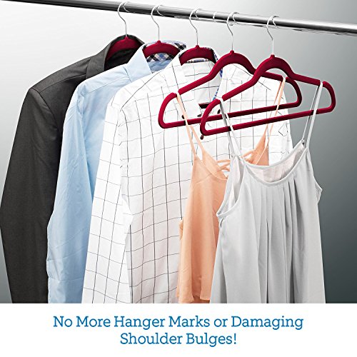 image for ZOBER Premium Quality Space Saving Velvet Hangers Strong and Durable H