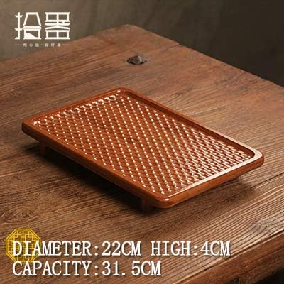 SeedWorld - Bandejas de té de bambú, bandeja de madera para té puro, juego de mesa de