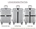 TRANVERS Luggage Strap for Upright Security Baggage Belt Heavy Duty 4-Pack Black