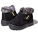 CONDA Kids Black Faux Fur Suede Boots - Fur Lined Winter Boots (Toddler/Little Kid/Big Kid)