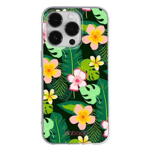 Funda para teléfono móvil de ERT Group para Apple iPhone 14 Pro MAX Original y con Licencia Oficial de Babaco con diseño Flowers 019 Adaptada a la Forma del teléfono móvil, Funda Hecha de TPU