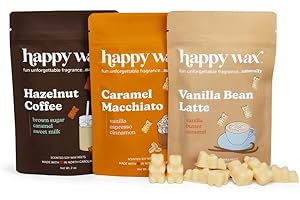Happy Wax Fall & Winter Scented Natural Soy Wax Melts – Scented Wax Melts Infused with Essential Oils, Non Toxic Wax Bears fo