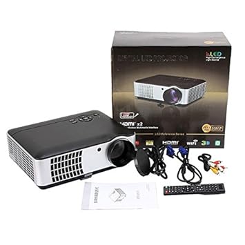WOXAN Smart projector 2800 lumens Android 4.4 with WIFI Best for School/Home/...