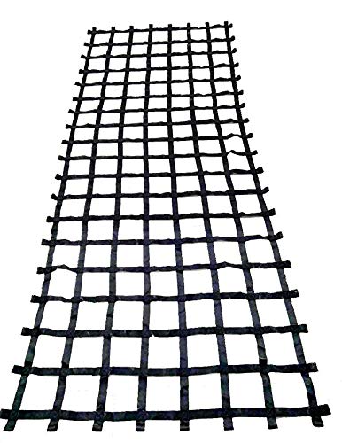 FONG 15 ft X 6 ft Climbing Cargo Net Black - Indoor Climbing net - Outdoor Cargo Webbing Net - Military Climbing Cargo Net (15) - Thumbnail 7